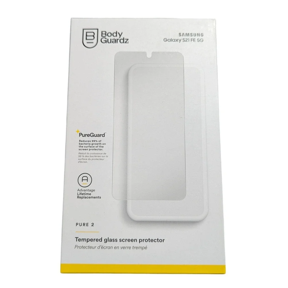 Z5N BodyGuardz Pure2 Temp. Glass Screen Protector for Samsung Galaxy S21 FE 5G‎